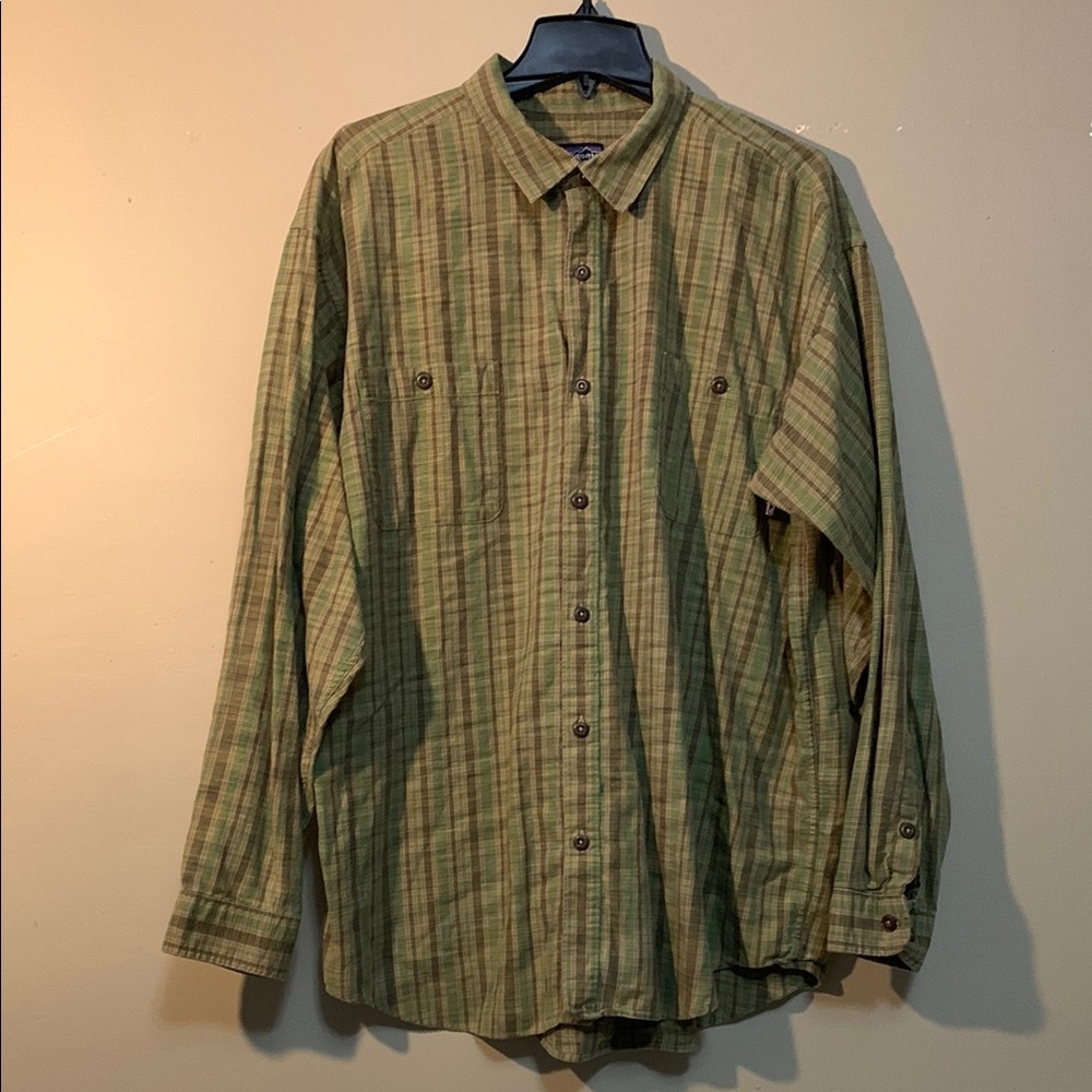 Patagonia Men’s Plaid Button Up Long Sleeve Front Pockets XL Gorpcore Outdoor
